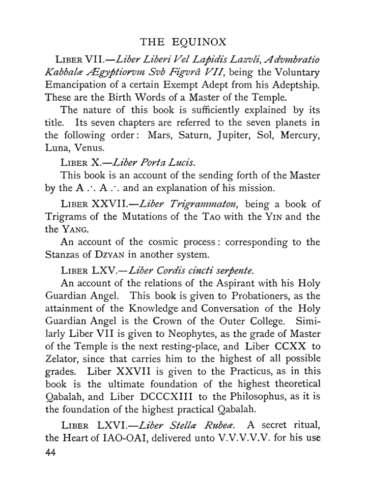 Original scan of The Equinox (Volume I, Number IX), PDF page 84