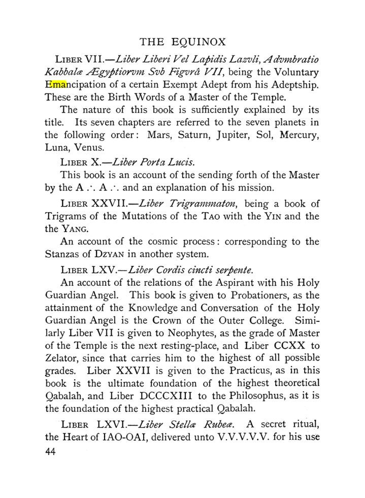 Original scan of The Equinox (Volume I, Number IX), PDF page 84