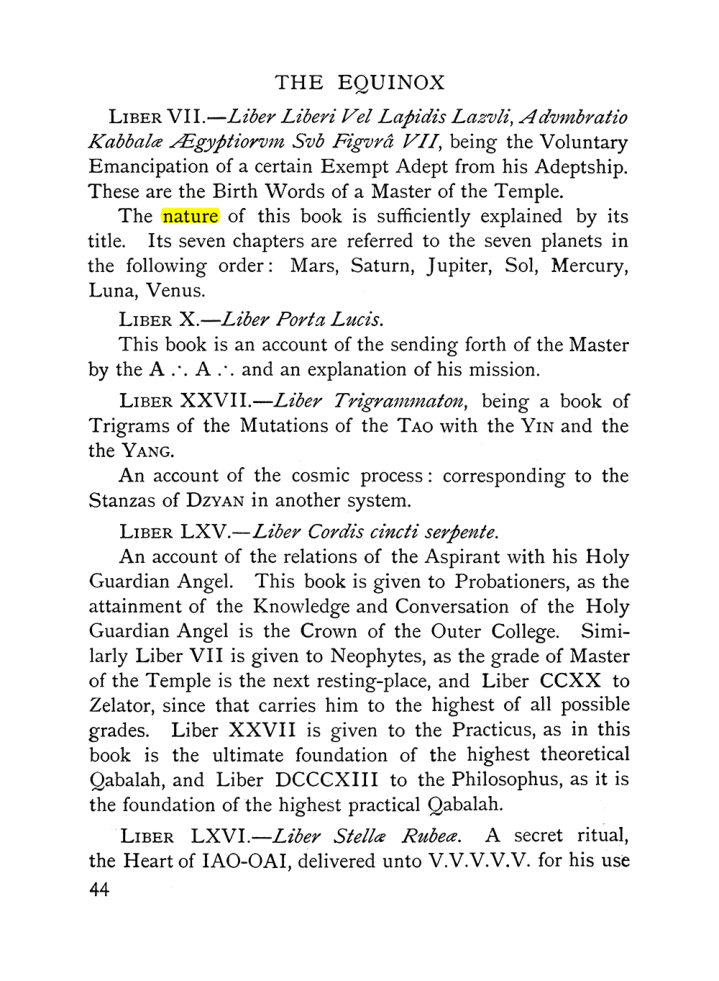Original scan of The Equinox (Volume I, Number IX), PDF page 84