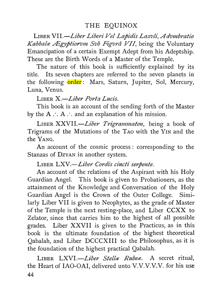 Original scan of The Equinox (Volume I, Number IX), PDF page 84