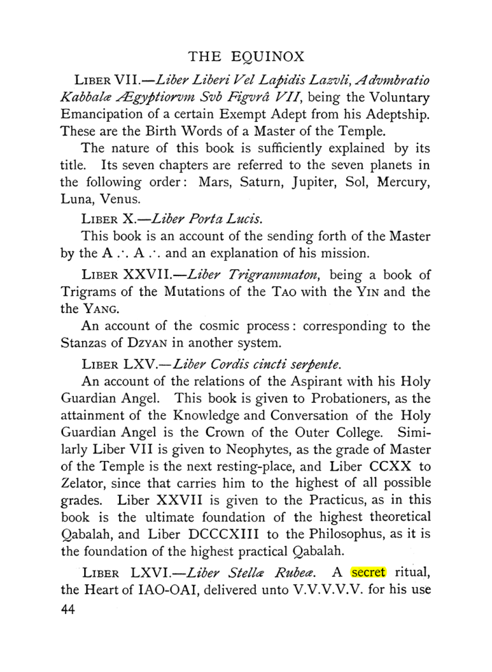 Original scan of The Equinox (Volume I, Number IX), PDF page 84