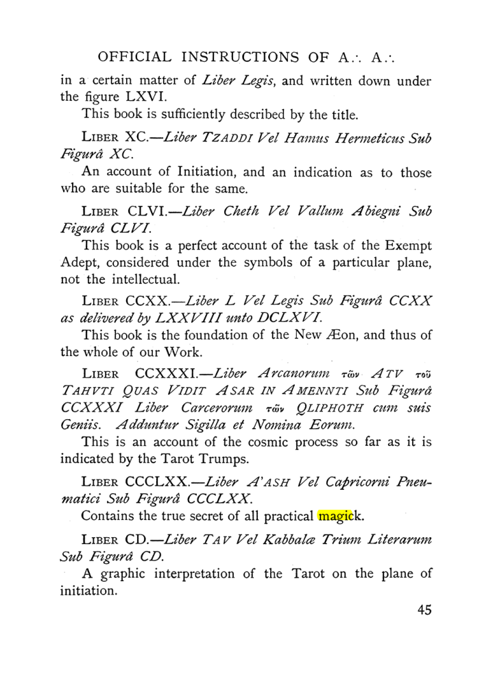 Original scan of The Equinox (Volume I, Number IX), PDF page 85