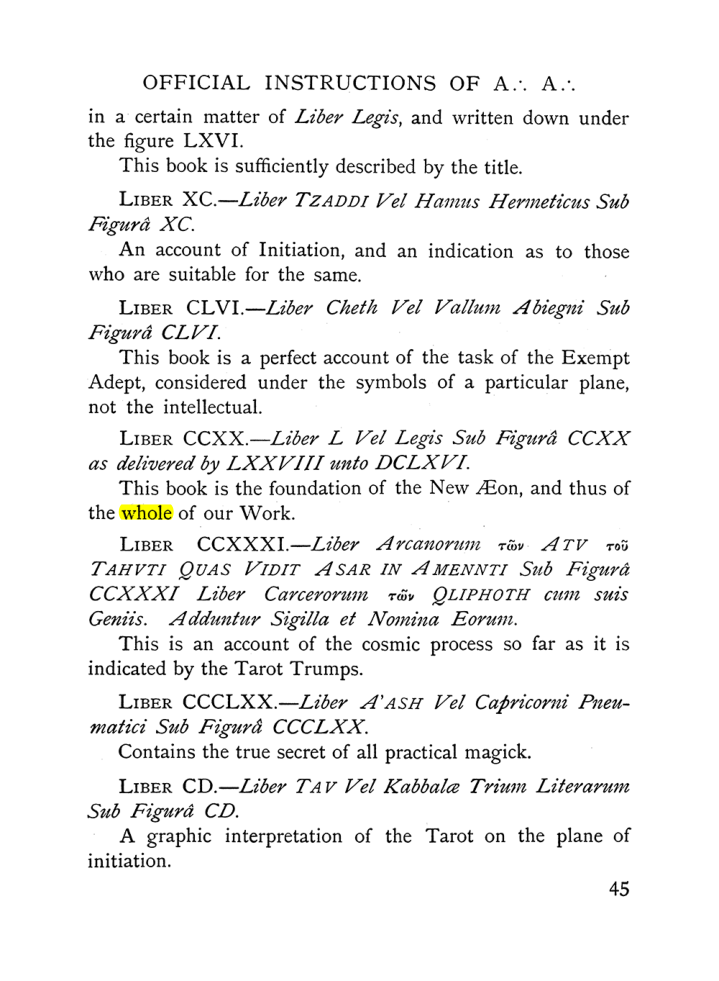 Original scan of The Equinox (Volume I, Number IX), PDF page 85