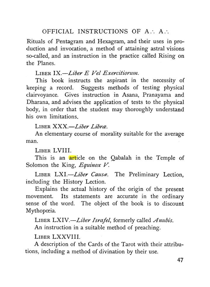 Original scan of The Equinox (Volume I, Number IX), PDF page 87