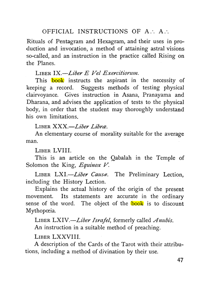 Original scan of The Equinox (Volume I, Number IX), PDF page 87