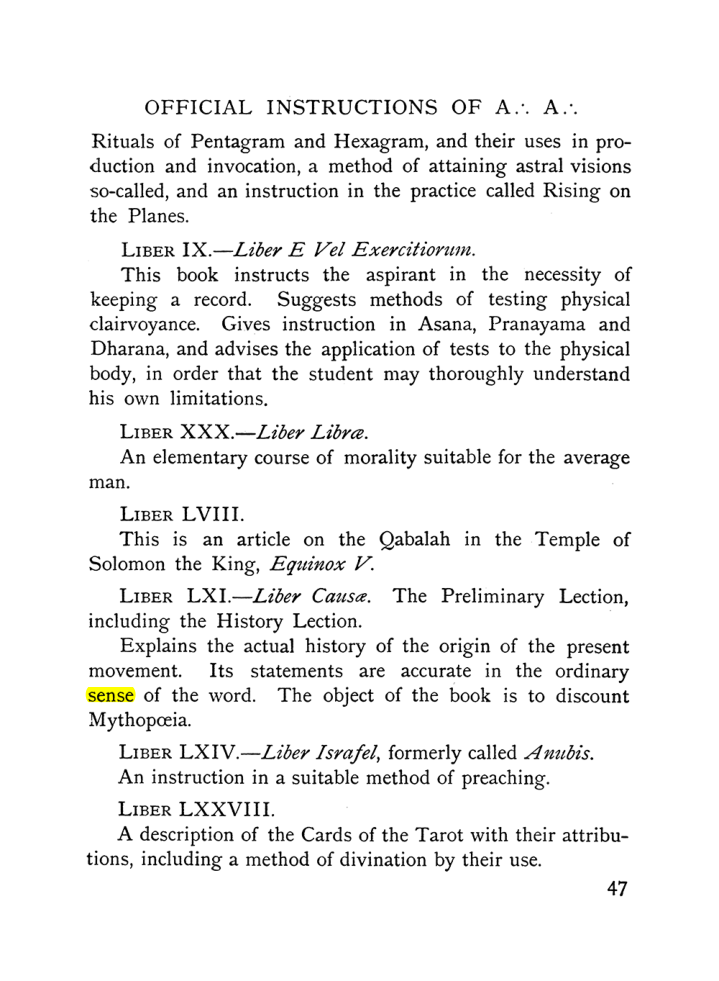 Original scan of The Equinox (Volume I, Number IX), PDF page 87