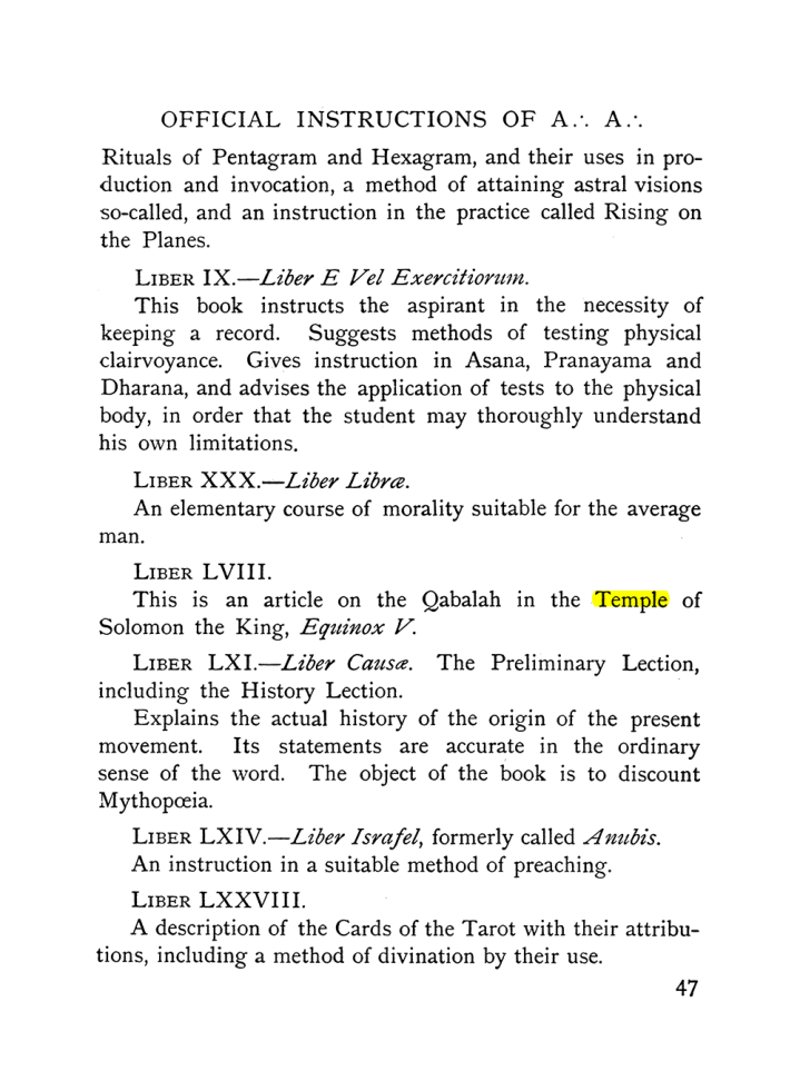 Original scan of The Equinox (Volume I, Number IX), PDF page 87