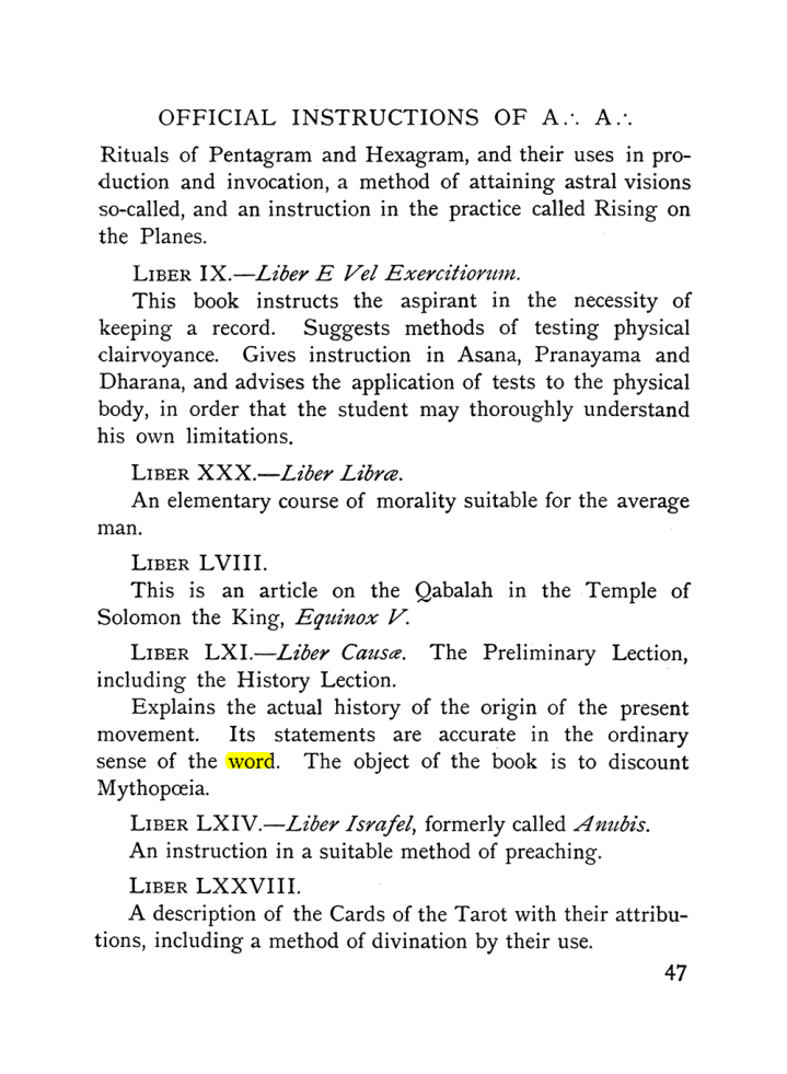 Original scan of The Equinox (Volume I, Number IX), PDF page 87