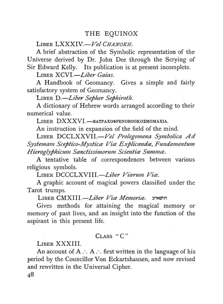 Original scan of The Equinox (Volume I, Number IX), PDF page 88