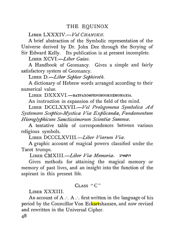 Original scan of The Equinox (Volume I, Number IX), PDF page 88