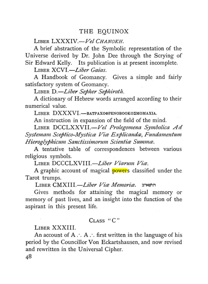 Original scan of The Equinox (Volume I, Number IX), PDF page 88