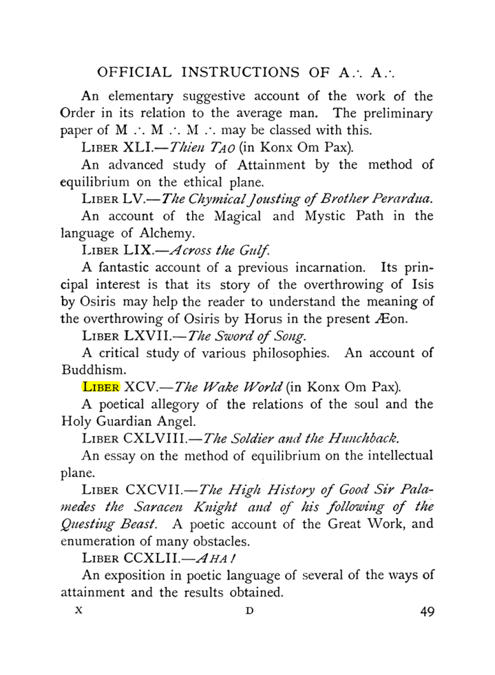 Original scan of The Equinox (Volume I, Number IX), PDF page 89