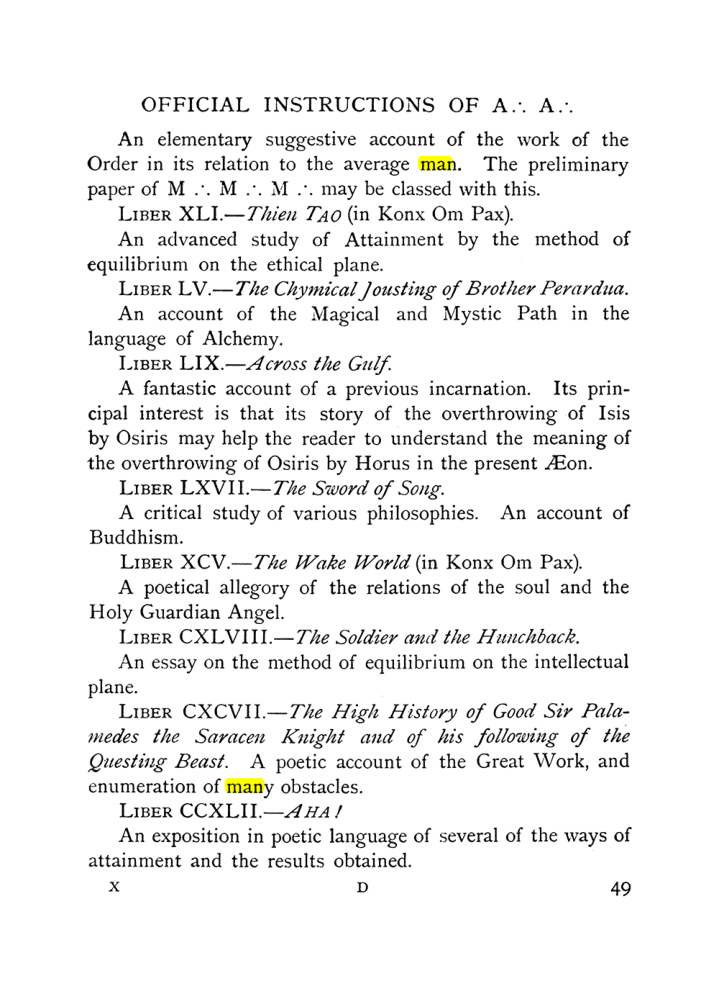 Original scan of The Equinox (Volume I, Number IX), PDF page 89