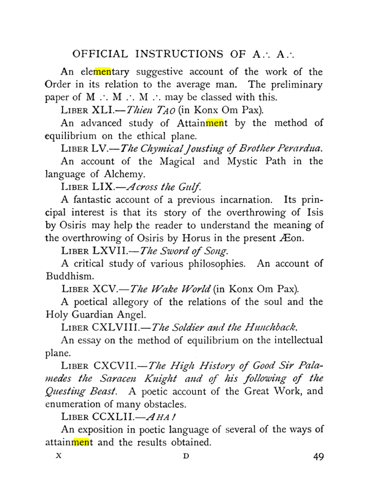 Original scan of The Equinox (Volume I, Number IX), PDF page 89