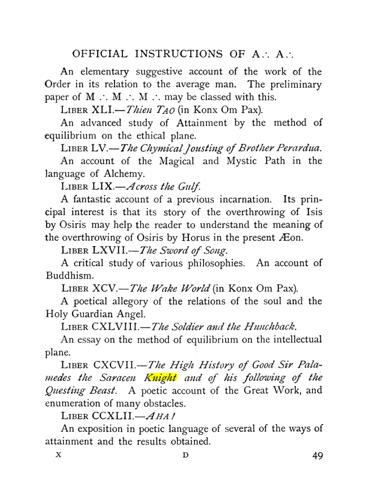 Original scan of The Equinox (Volume I, Number IX), PDF page 89