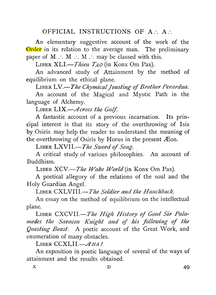 Original scan of The Equinox (Volume I, Number IX), PDF page 89