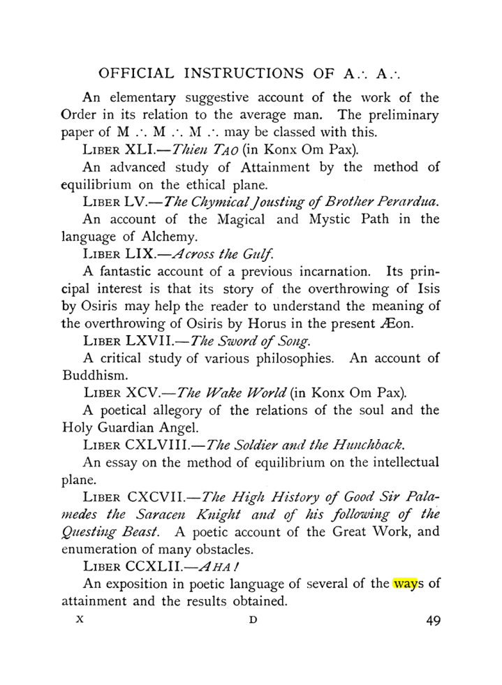Original scan of The Equinox (Volume I, Number IX), PDF page 89