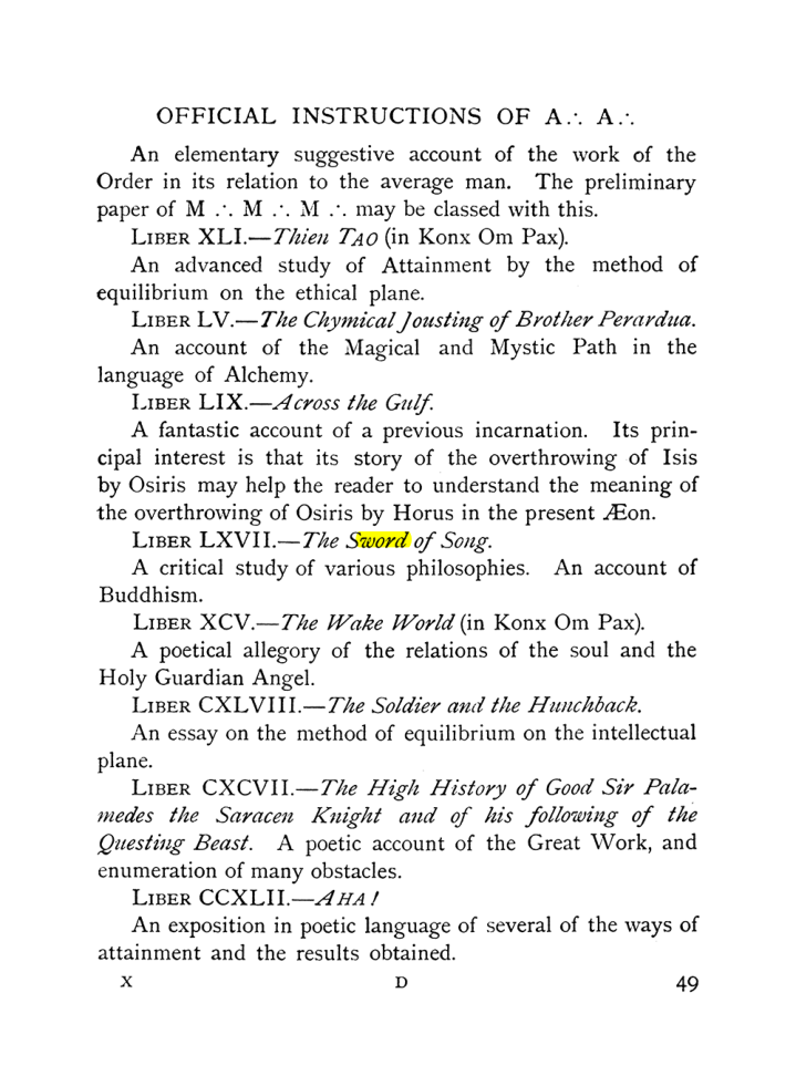 Original scan of The Equinox (Volume I, Number IX), PDF page 89