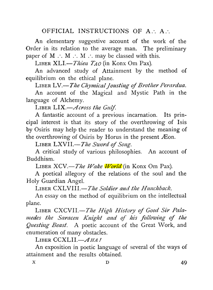Original scan of The Equinox (Volume I, Number IX), PDF page 89