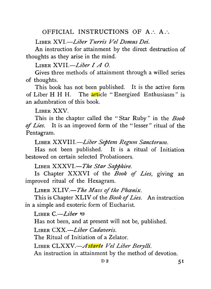 Original scan of The Equinox (Volume I, Number IX), PDF page 91