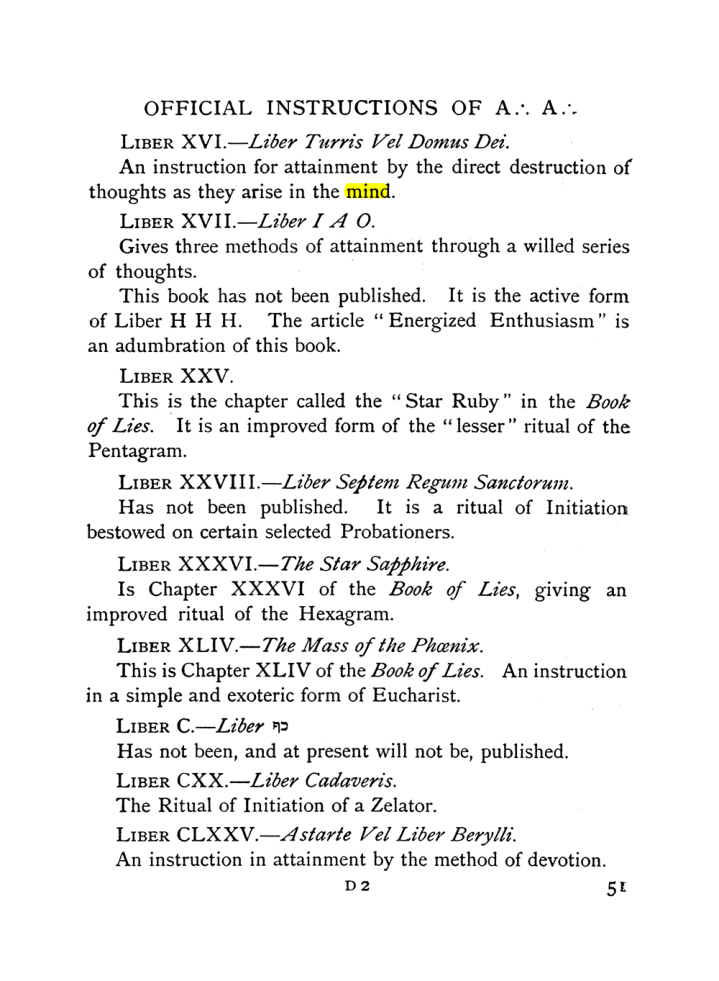 Original scan of The Equinox (Volume I, Number IX), PDF page 91