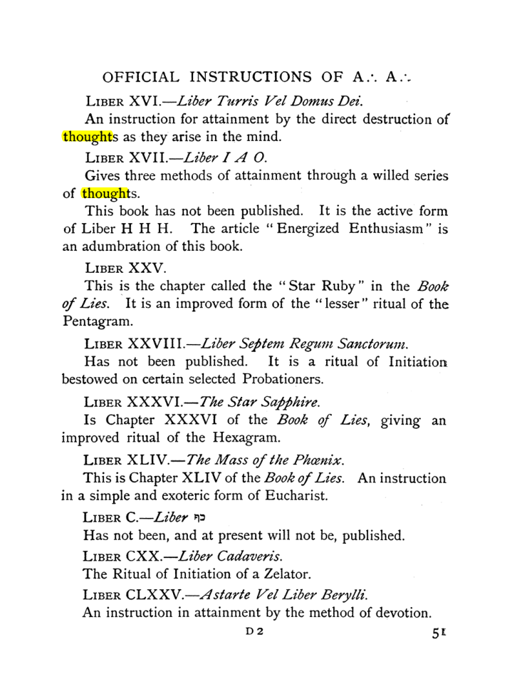 Original scan of The Equinox (Volume I, Number IX), PDF page 91