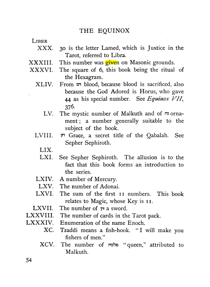 Original scan of The Equinox (Volume I, Number IX), PDF page 94