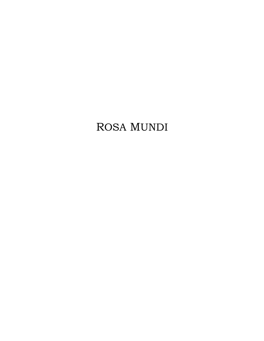 Original scan of Rosa Mundi, PDF page 2