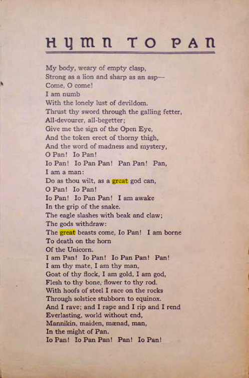 Original scan of Hymn to Pan, PDF page 3