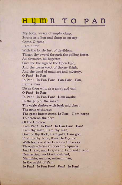 Original scan of Hymn to Pan, PDF page 3