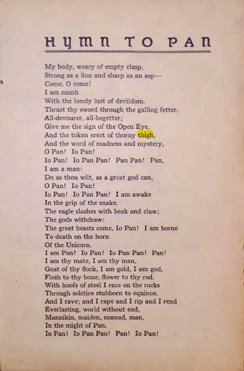 Original scan of Hymn to Pan, PDF page 3