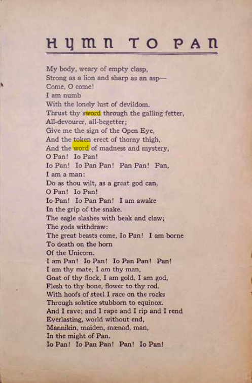 Original scan of Hymn to Pan, PDF page 3