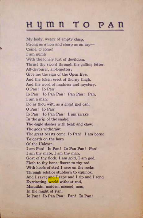 Original scan of Hymn to Pan, PDF page 3