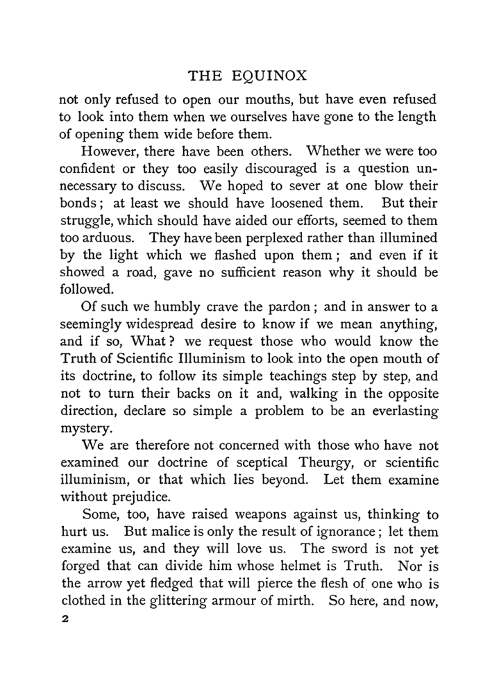 Original scan of The Equinox (Volume I, Number II), PDF page 10