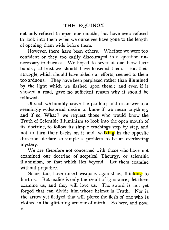 Original scan of The Equinox (Volume I, Number II), PDF page 10