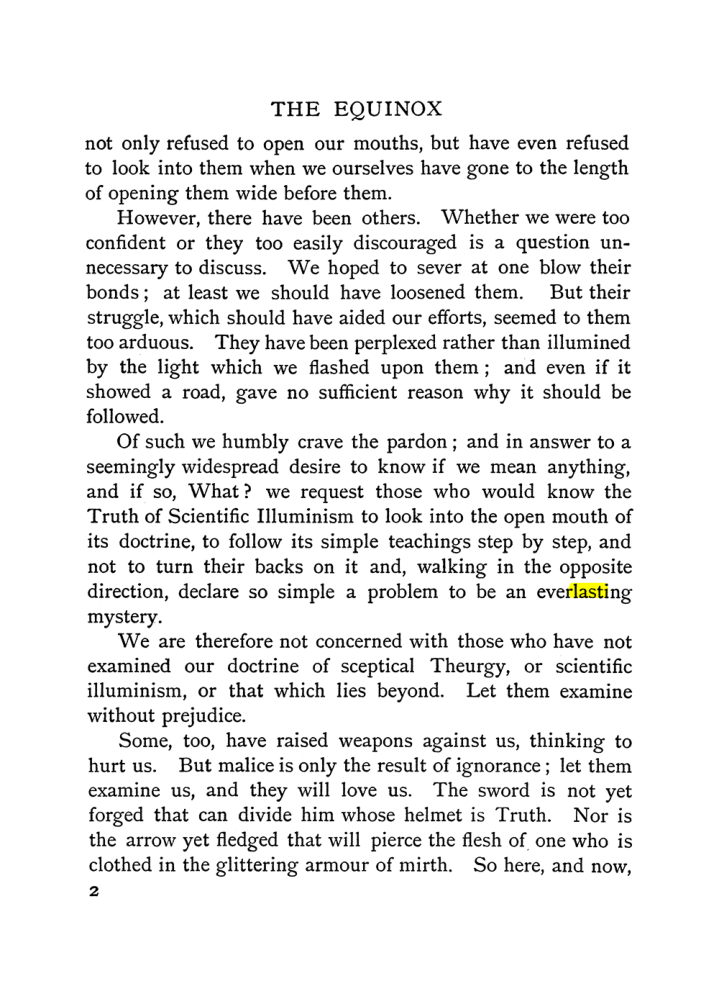 Original scan of The Equinox (Volume I, Number II), PDF page 10