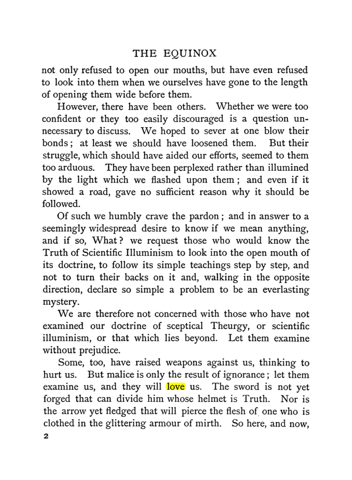 Original scan of The Equinox (Volume I, Number II), PDF page 10