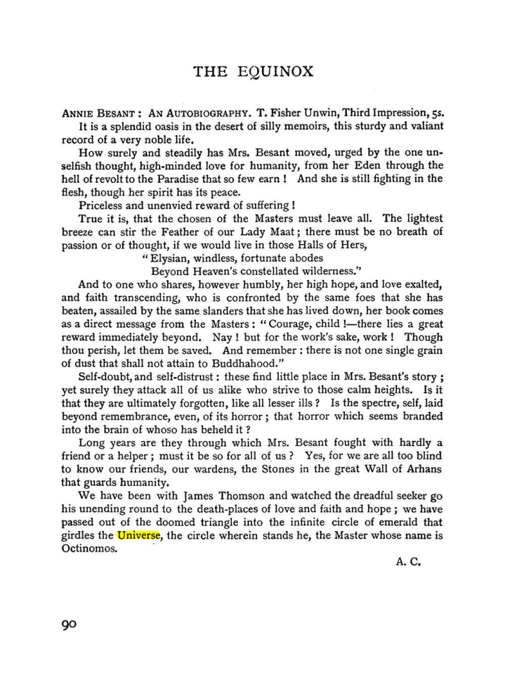 Original scan of The Equinox (Volume I, Number II), PDF page 100