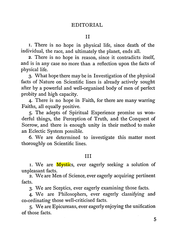 Original scan of The Equinox (Volume I, Number II), PDF page 13