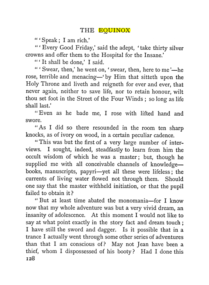 Original scan of The Equinox (Volume I, Number II), PDF page 138