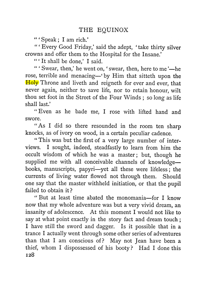 Original scan of The Equinox (Volume I, Number II), PDF page 138