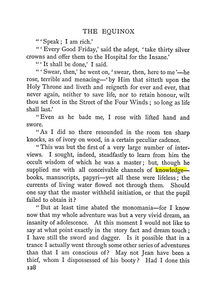 Original scan of The Equinox (Volume I, Number II), PDF page 138