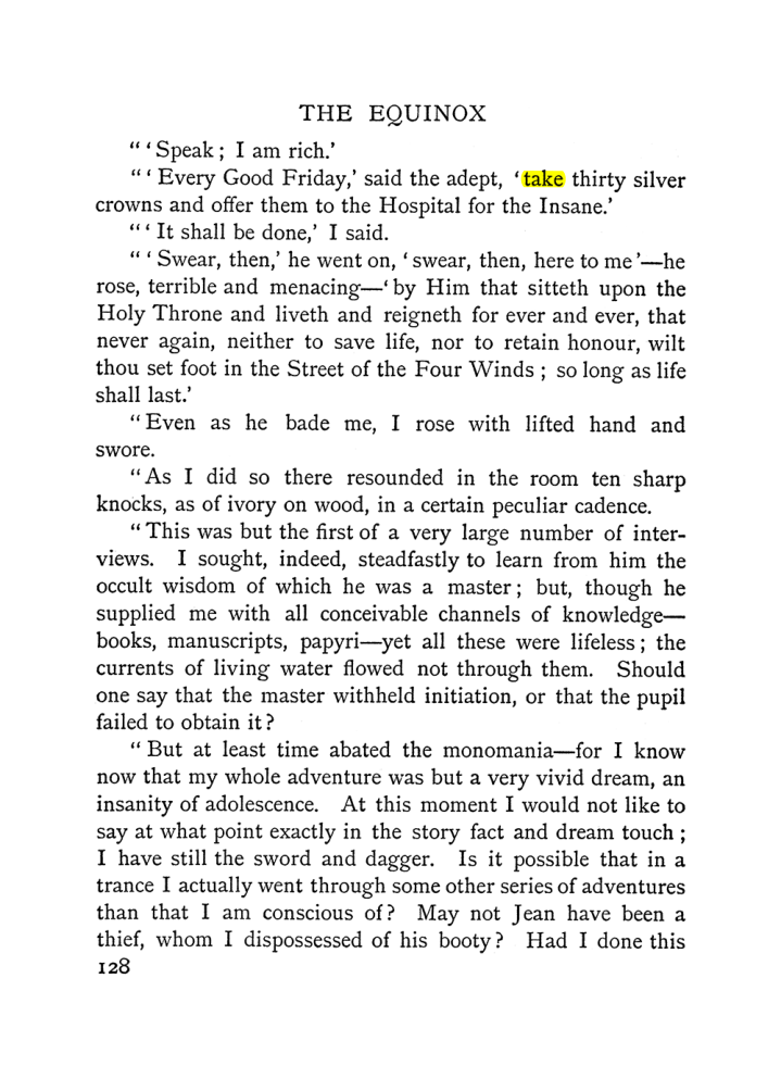 Original scan of The Equinox (Volume I, Number II), PDF page 138