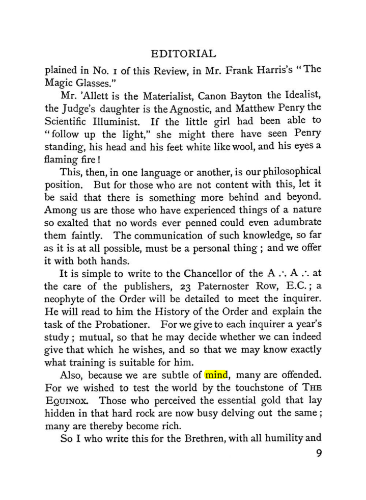Original scan of The Equinox (Volume I, Number II), PDF page 17