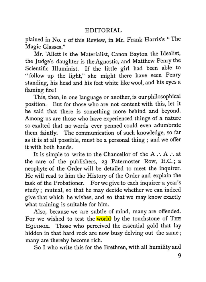 Original scan of The Equinox (Volume I, Number II), PDF page 17
