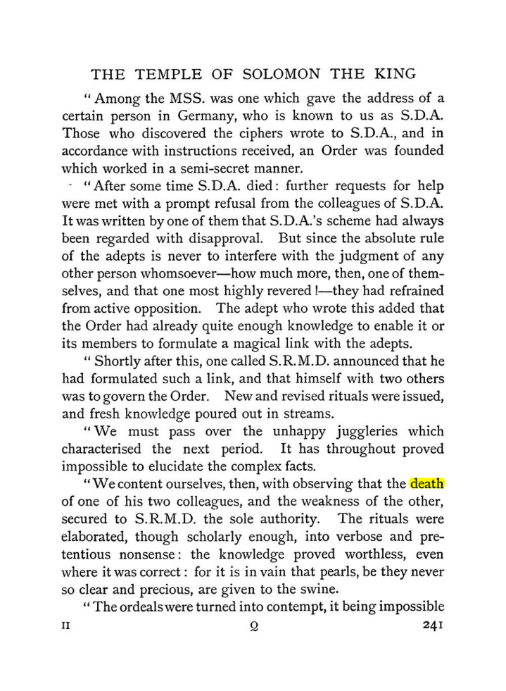 Original scan of The Equinox (Volume I, Number II), PDF page 249