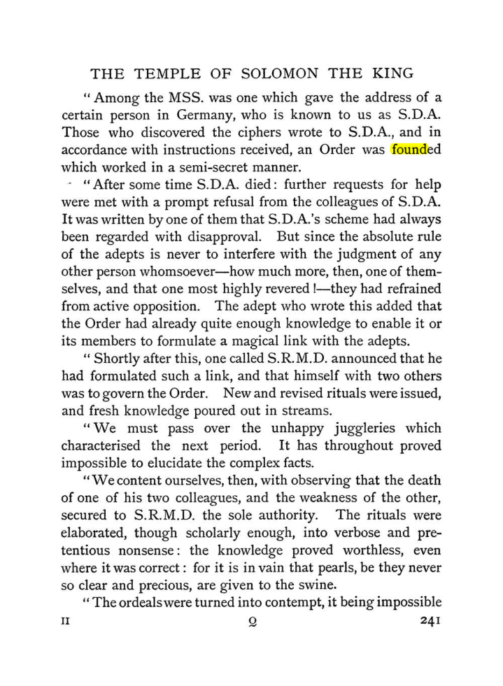 Original scan of The Equinox (Volume I, Number II), PDF page 249