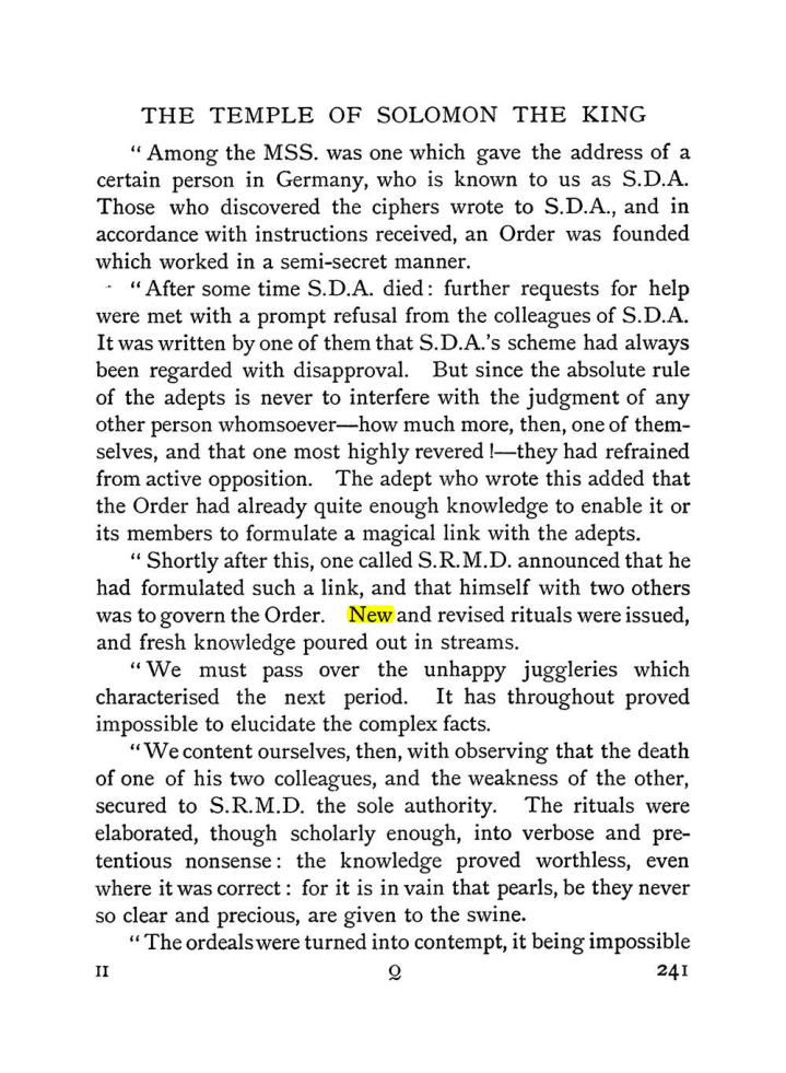 Original scan of The Equinox (Volume I, Number II), PDF page 249