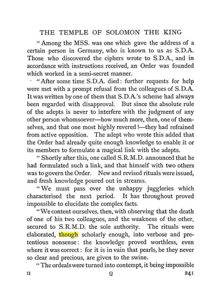 Original scan of The Equinox (Volume I, Number II), PDF page 249