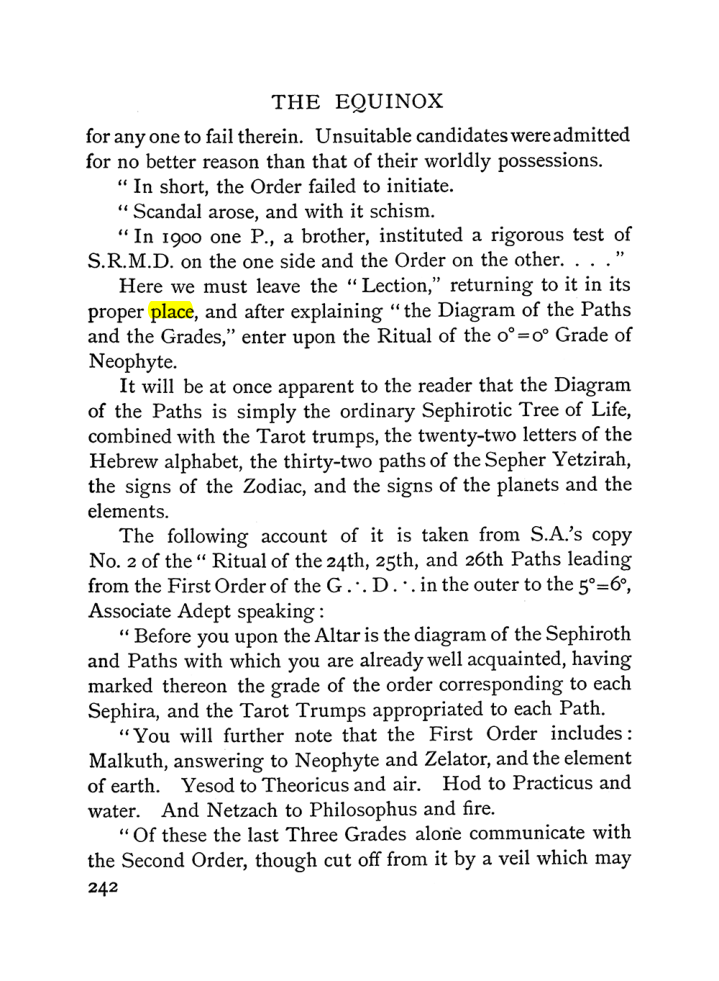 Original scan of The Equinox (Volume I, Number II), PDF page 250